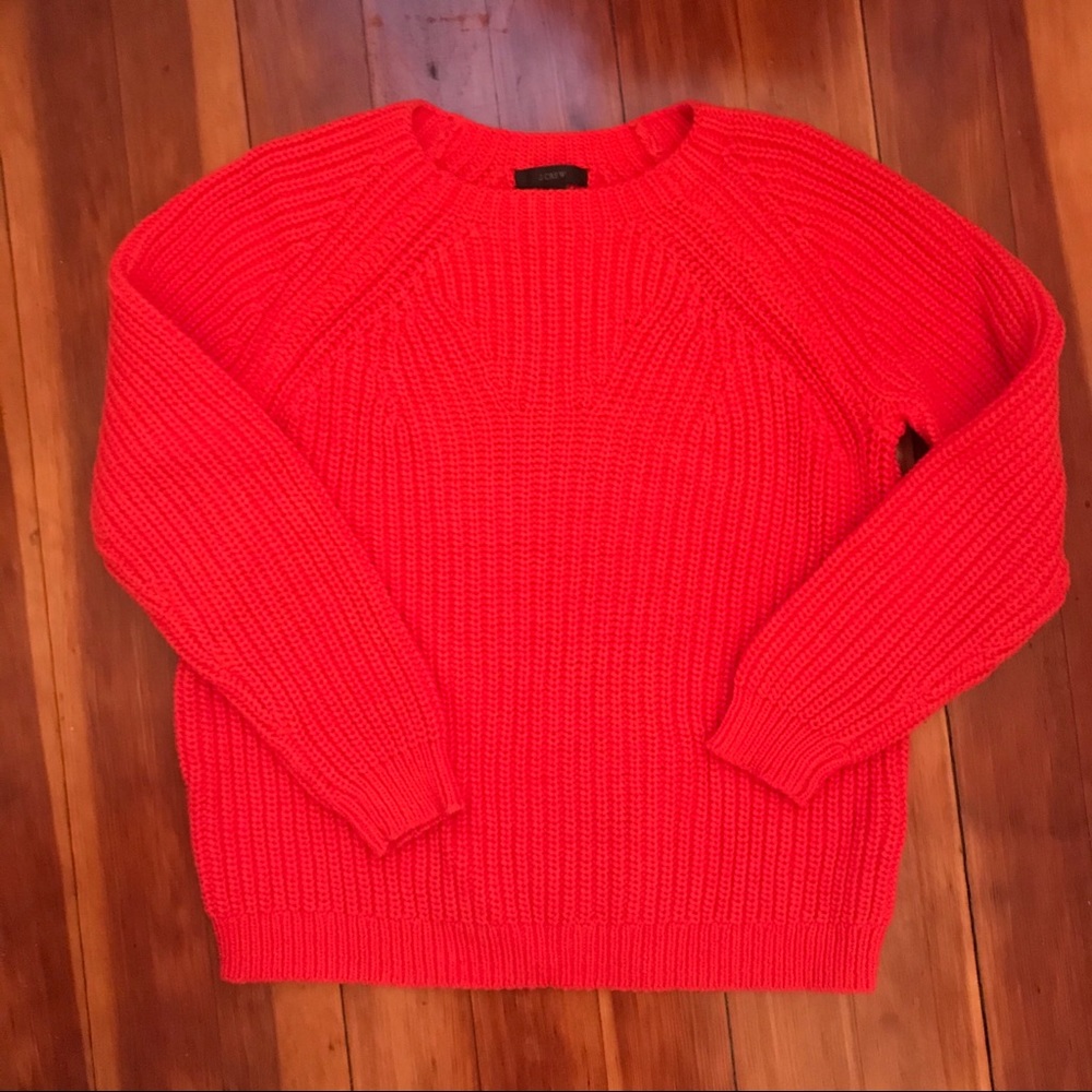 Like New J.Crew Orange Knit Sweater, Sz S